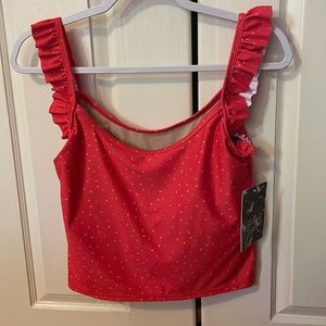 Kortni Jeane Flutter Swimsuit Top. Size L